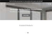 Tablet Screenshot of onlinehomewares.com